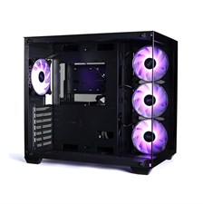 Ease EC124B ARGB Tempered Glass ATX Mid-Tower Gaming Computer Case - Black
