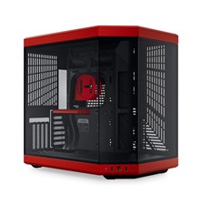 HYTE Y70 Modern Dual Chamber ATX Mid-Tower Computer Case with PCIE 4.0 Riser Cable - Black Cherry