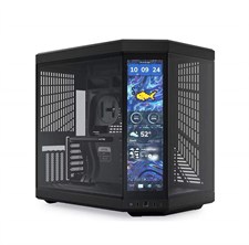 HYTE Y70 Touch Infinite Dual Chamber ATX Mid Tower Computer Case With 2.5K LCD Touchscreen - Black