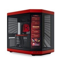 HYTE Y70 Touch Infinite Dual Chamber ATX Mid Tower Computer Case With 2.5K LCD Touchscreen - Red