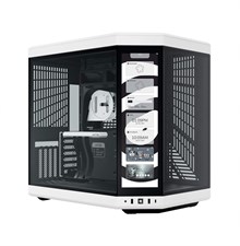 HYTE Y70 Touch Infinite Dual Chamber ATX Mid Tower Computer Case With 2.5K LCD Touchscreen - Panda