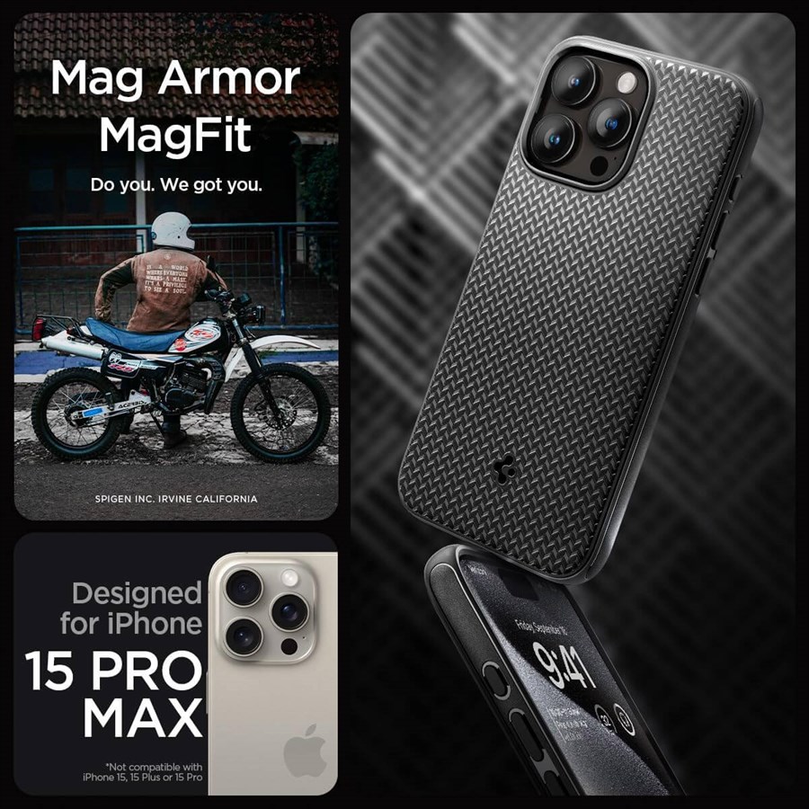 Apple iPhone 15 Pro Max Mag Armor MagFit Case by Spigen Price in ...