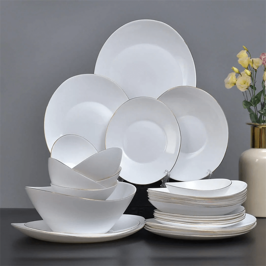 White on sale dinner sets