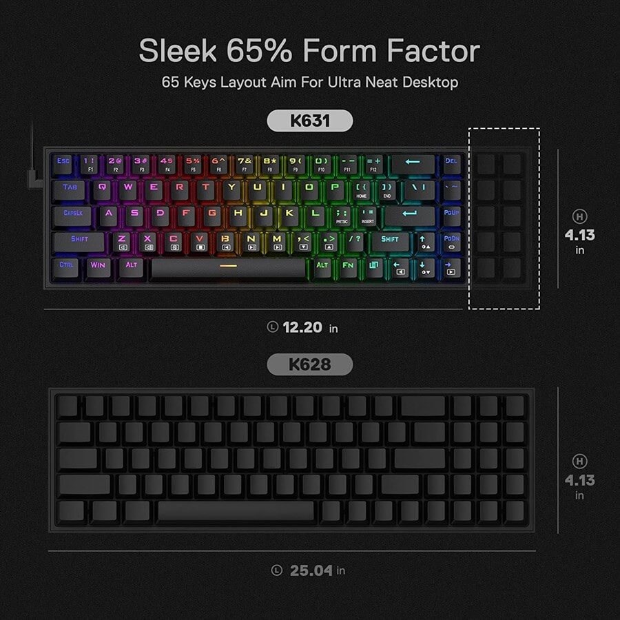 Redragon CASTOR K631 65% RGB Mechanical Gaming Keyboard Price in ...