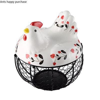 Eggs Basket With Ceramic Hen Lid | Egg Holder - Egg Basket In Pakistan ...